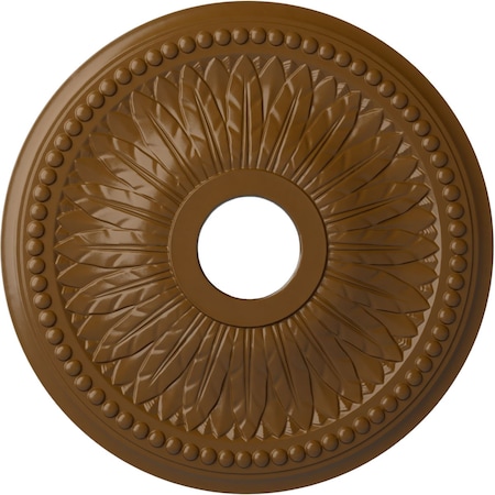 Ekena Millwork Bailey Ceiling Medallion (Fits Canopies up to 5 3/4"), 18"OD x 3 3/4"ID x 1 1/2"P, Smokey Topaz CM18BISTF